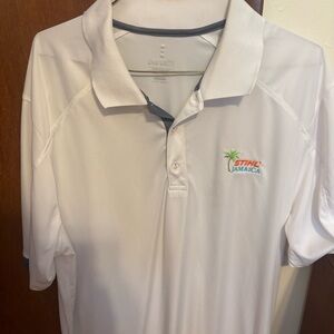 Elevate White Polo Shirt with Logo